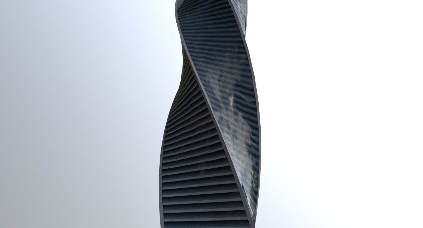 Moscow Evolution Tower Low-poly 3D model_2