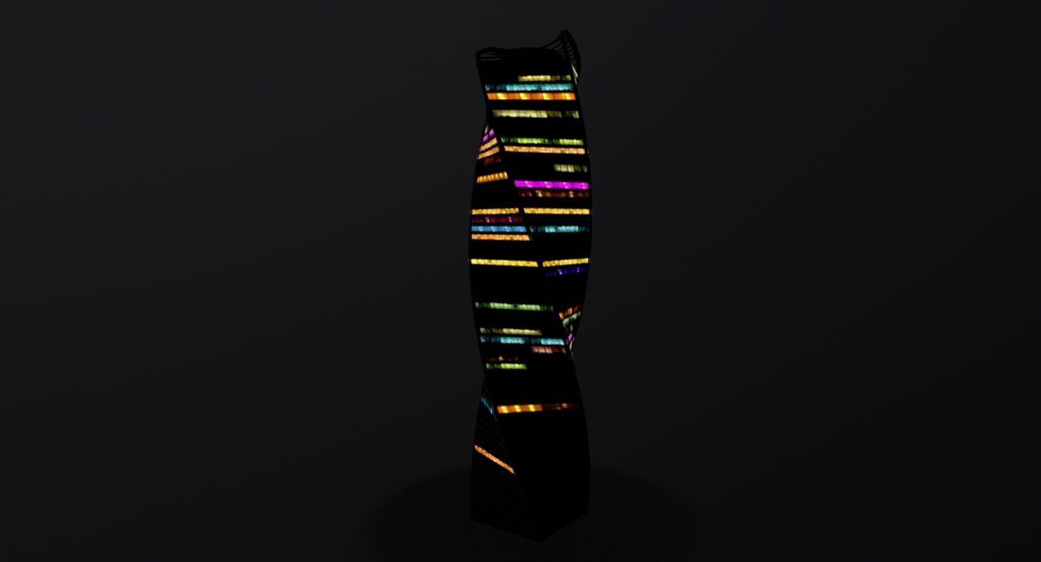 Moscow Evolution Tower Low-poly 3D model_5
