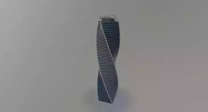 Moscow Evolution Tower Low-poly 3D model