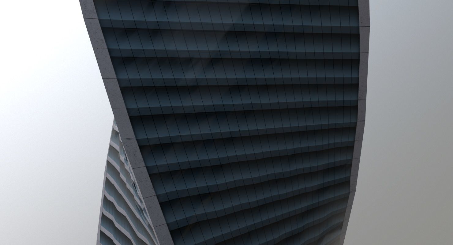 Moscow Evolution Tower Low-poly 3D model_3