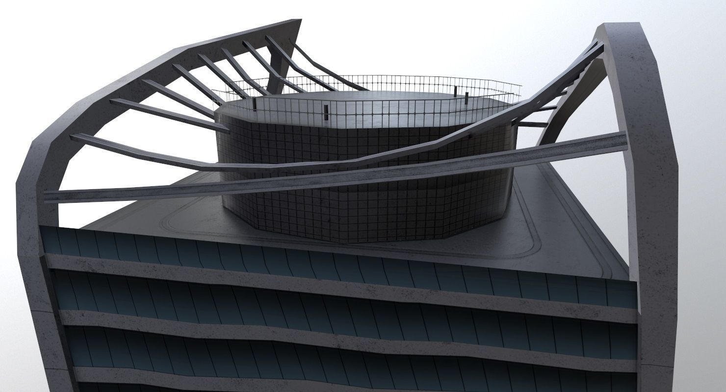 Moscow Evolution Tower Low-poly 3D model_4