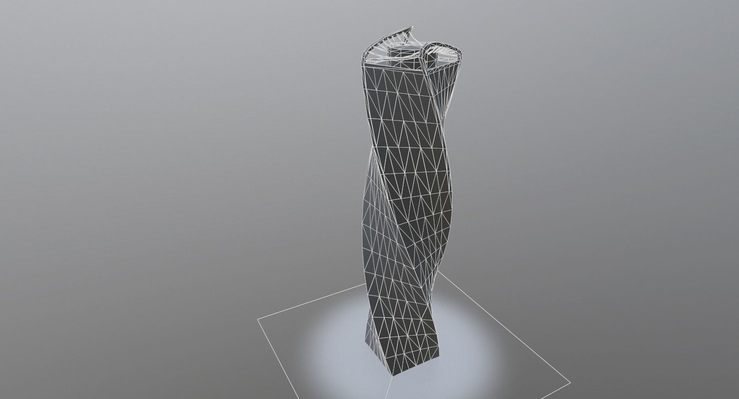 Moscow Evolution Tower Low-poly 3D model_8
