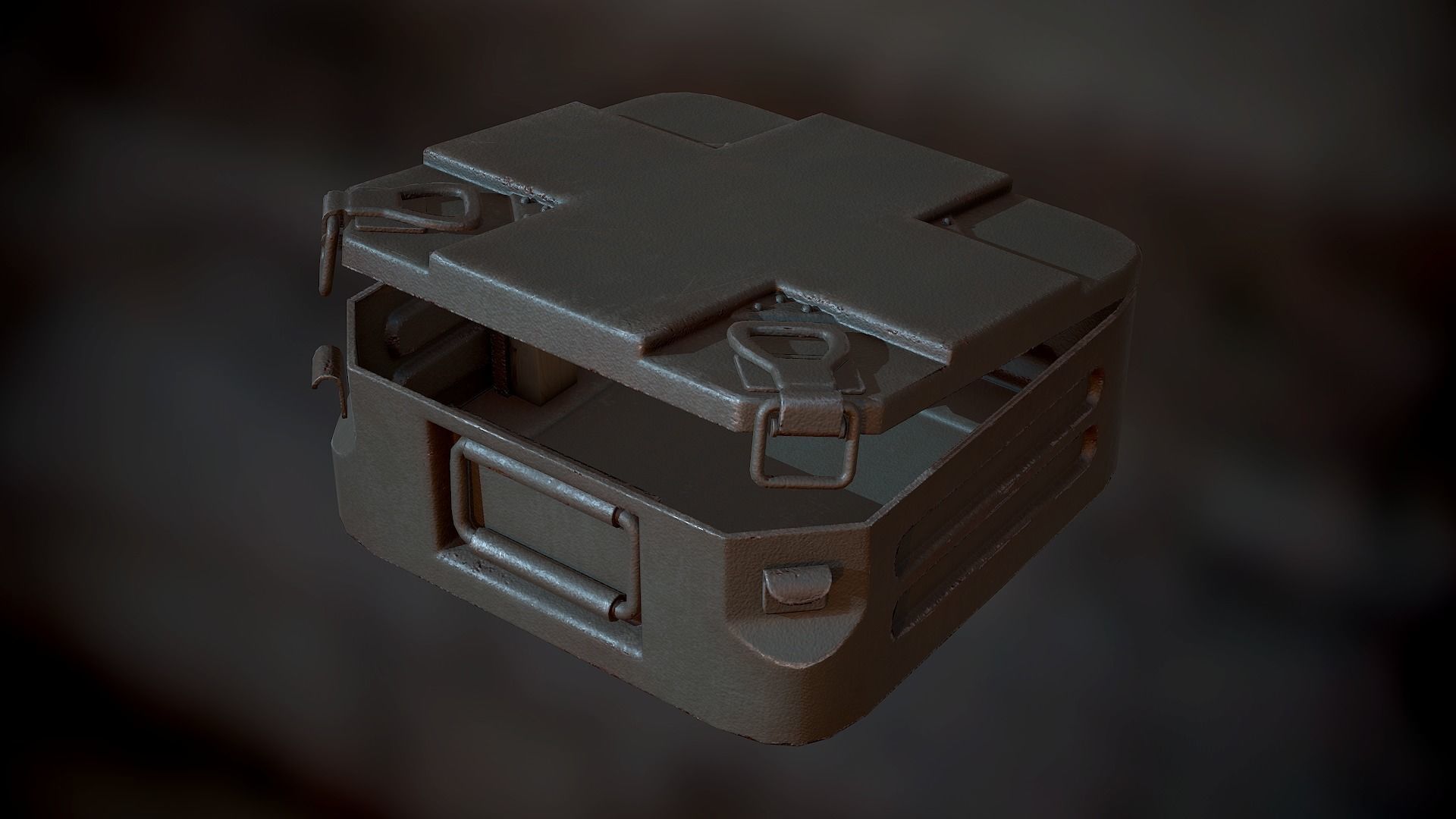 Mine Container Low-poly 3D model_5