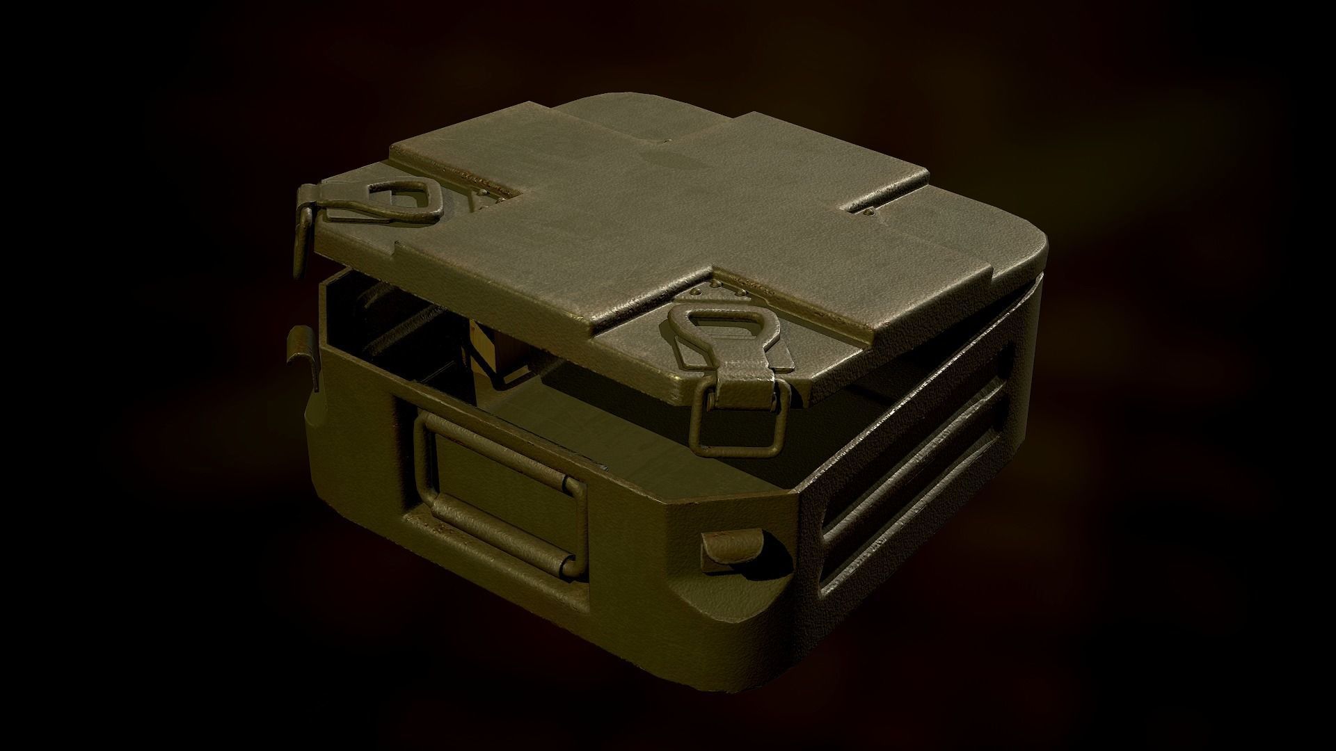Mine Container Low-poly 3D model_6