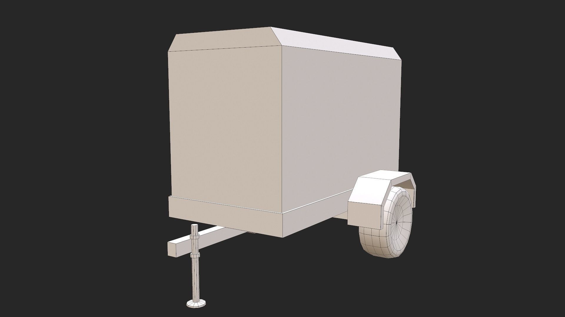Electric Generator Low-poly 3D model_9