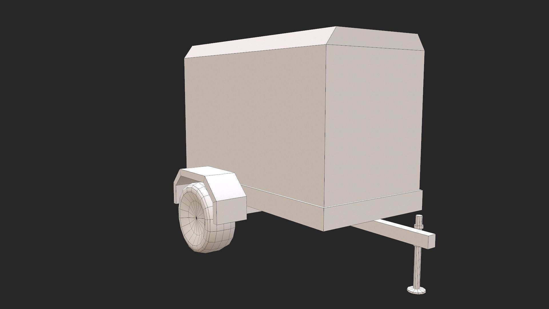 Electric Generator Low-poly 3D model_8