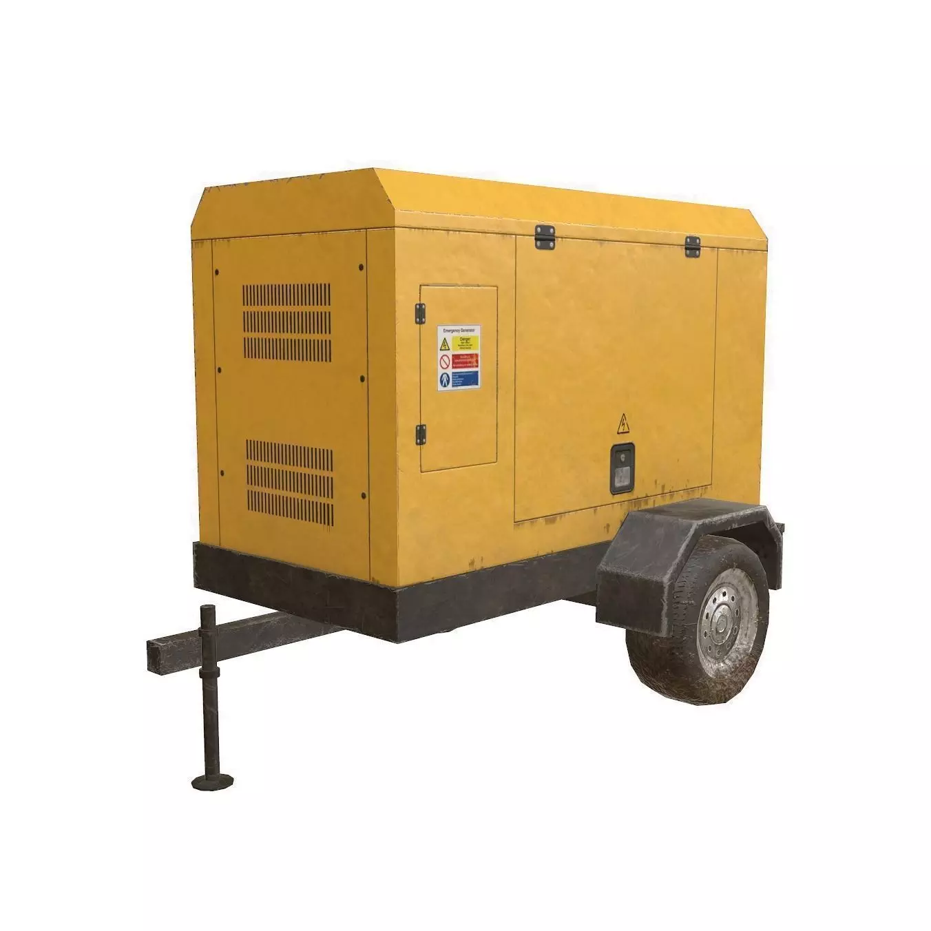 Electric Generator Low-poly 3D model_0