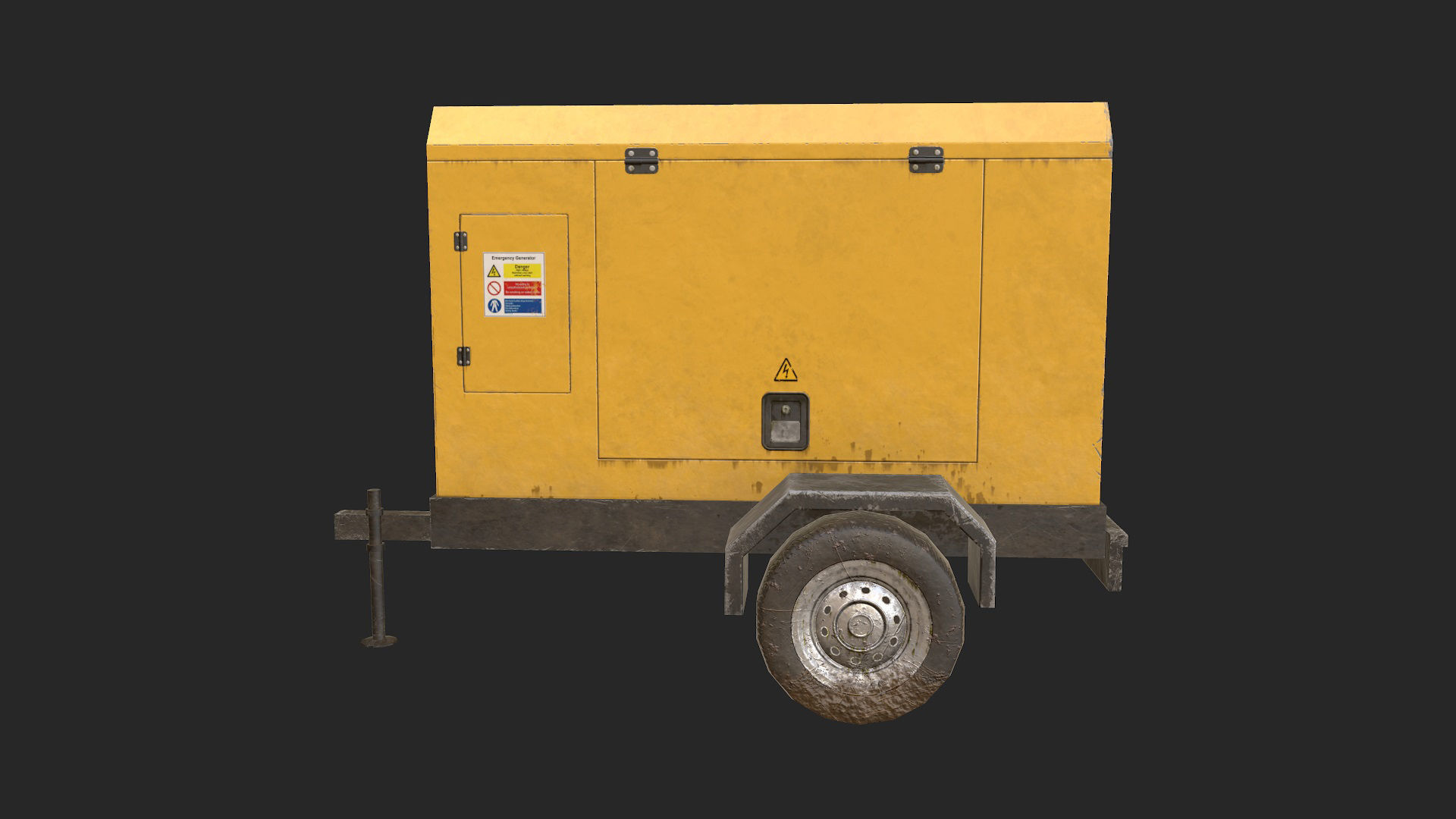 Electric Generator Low-poly 3D model_6