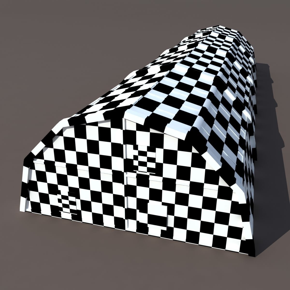 Green House Low poly 3d model Low-poly 3D model_10