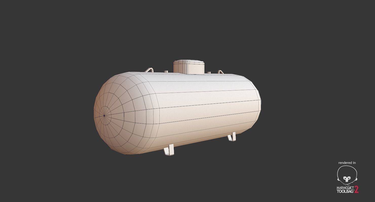 Propane Tank Low-poly 3D model_8