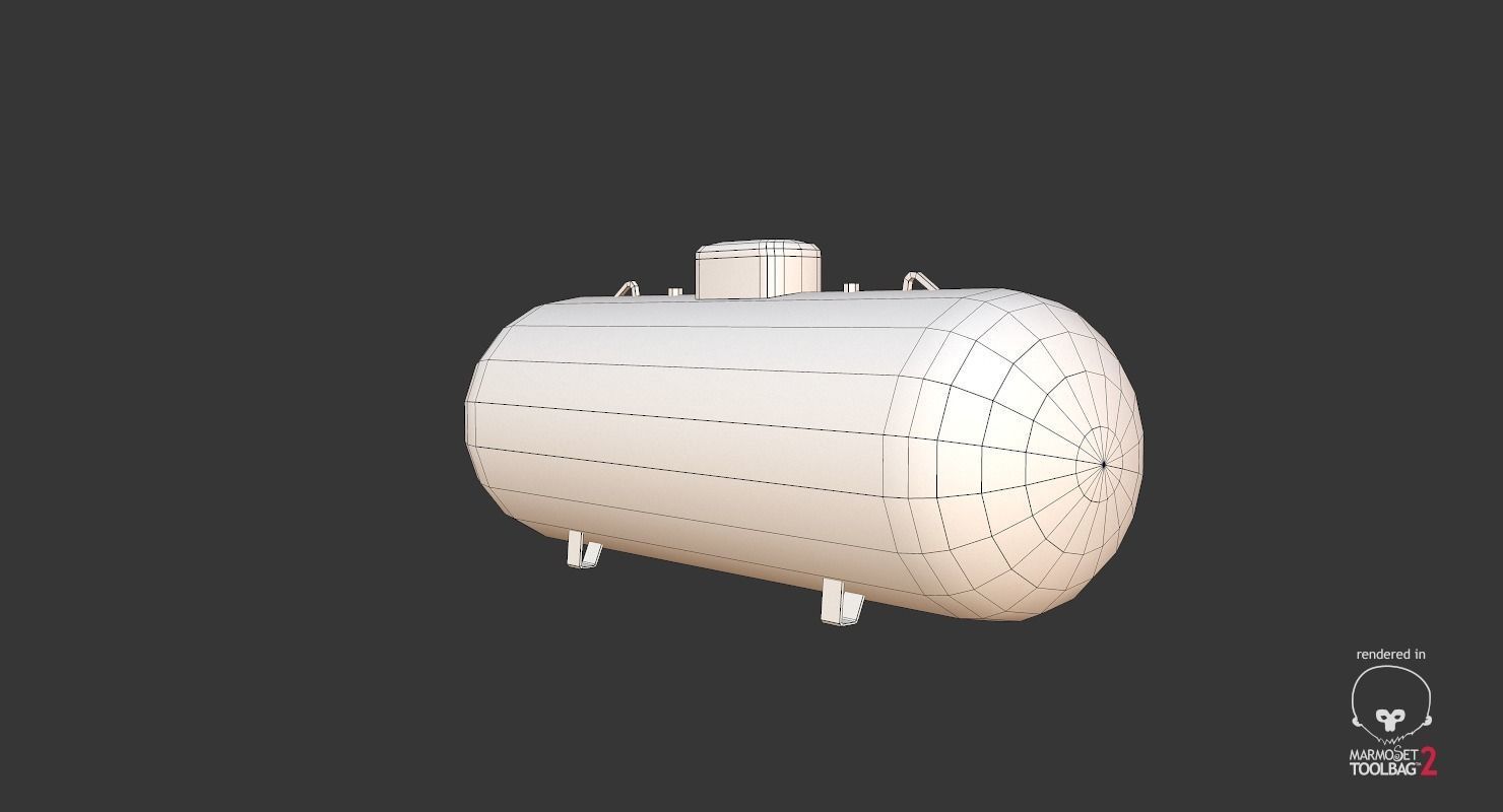 Propane Tank Low-poly 3D model_10