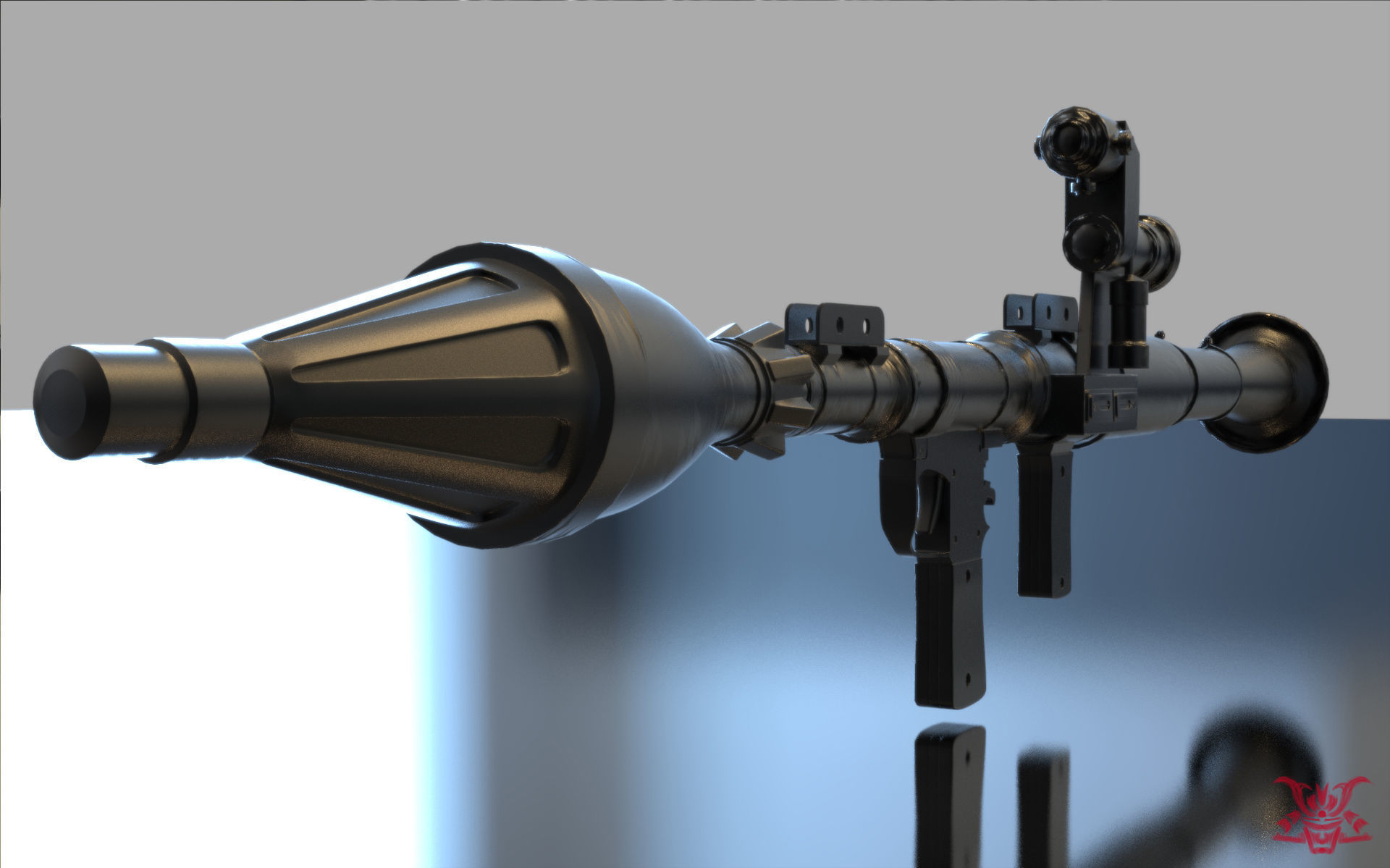 RPG Rocket Launcher 3D model_7