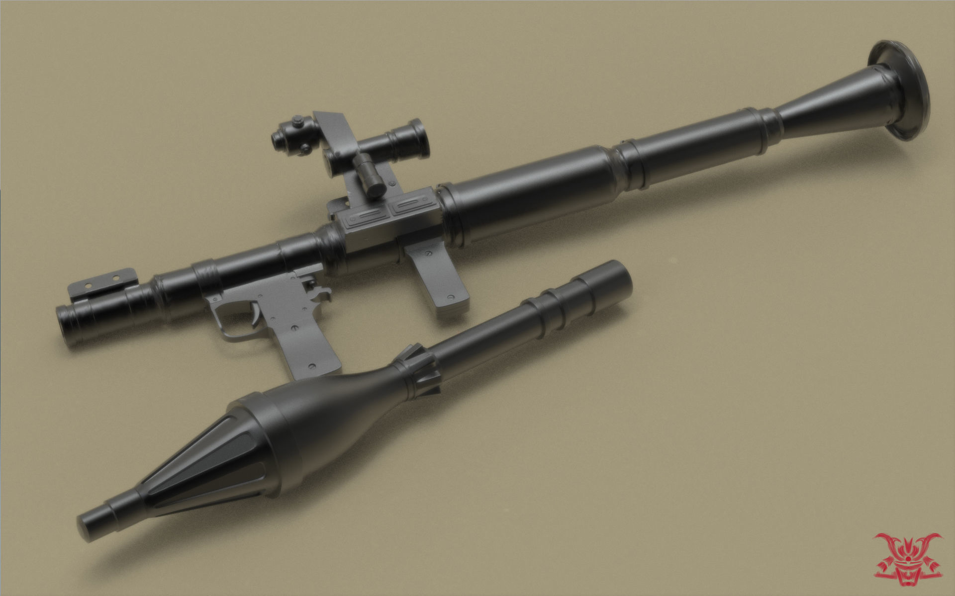 RPG Rocket Launcher 3D model_8