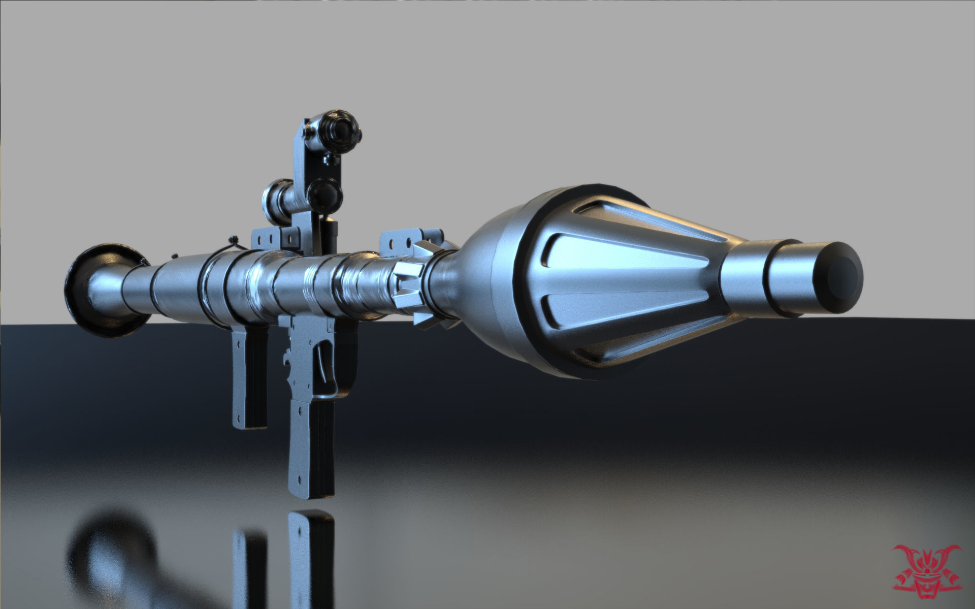 RPG Rocket Launcher 3D model_12