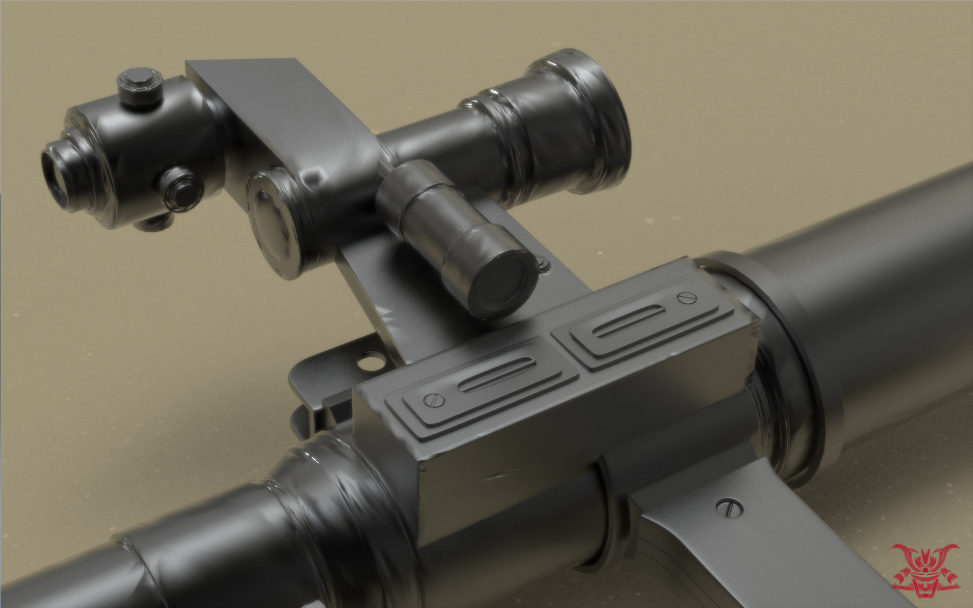 RPG Rocket Launcher 3D model_5
