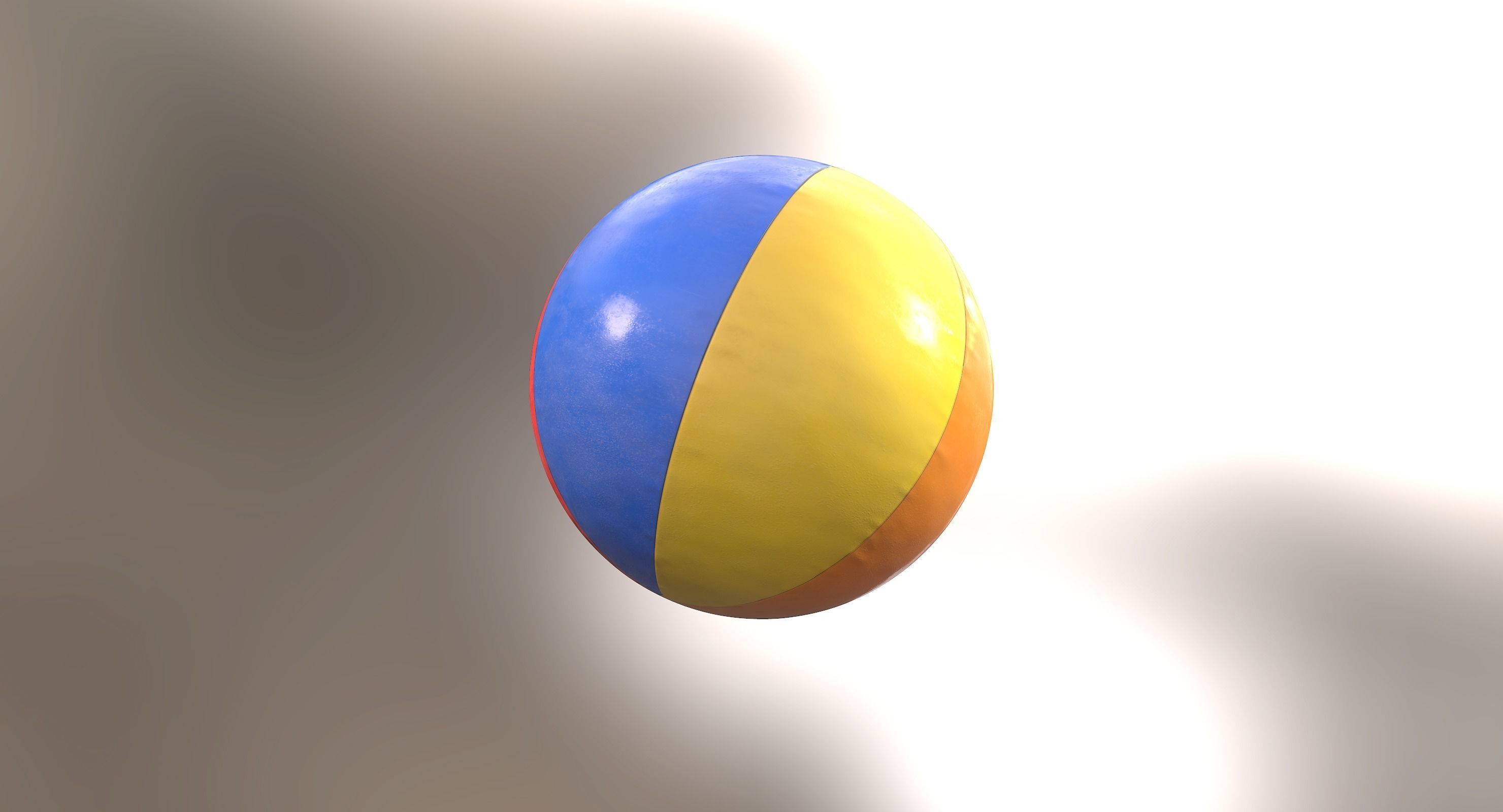 Beach Ball Low-poly 3D model_4