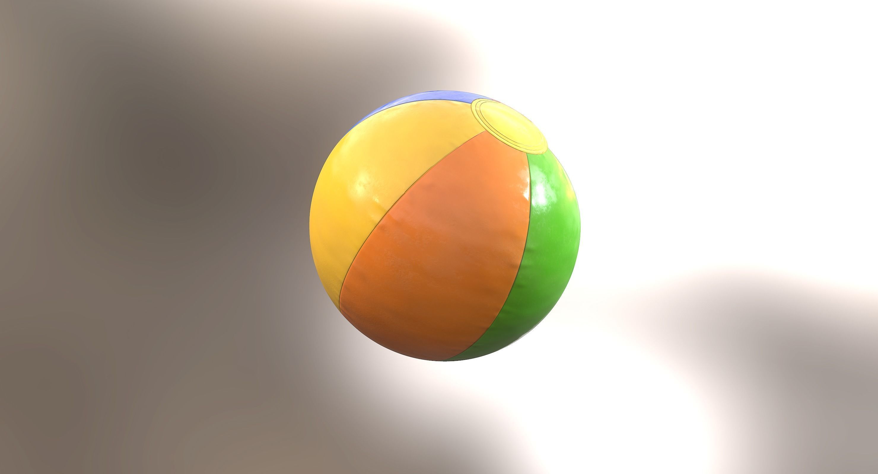 Beach Ball Low-poly 3D model_2
