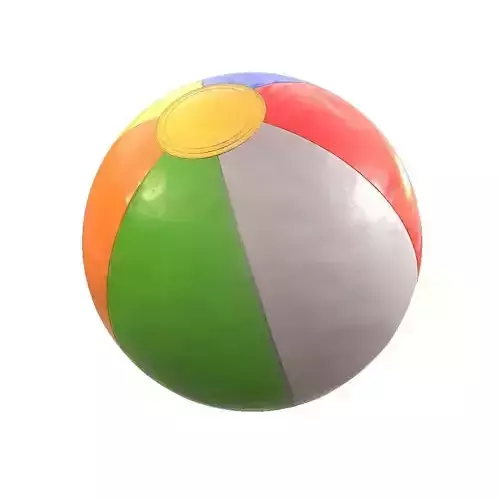 Beach Ball Low-poly 3D model