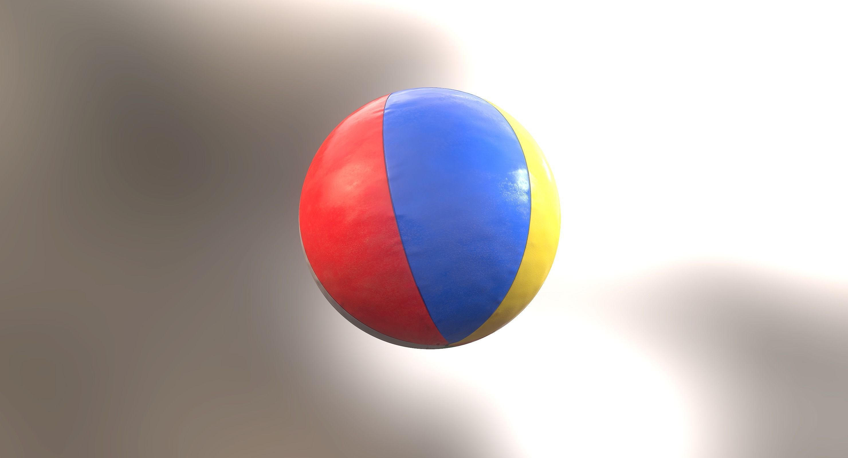 Beach Ball Low-poly 3D model_5