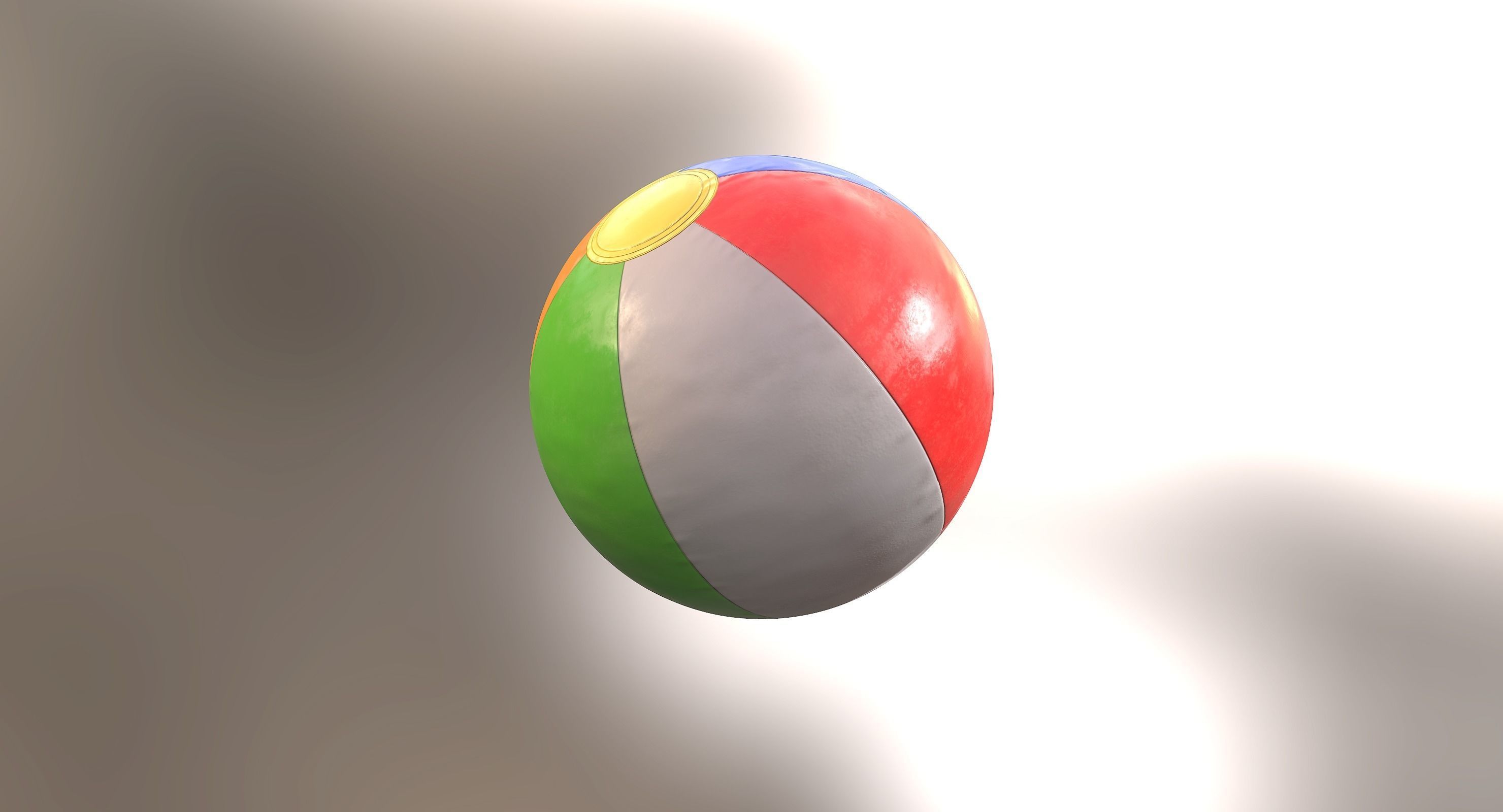 Beach Ball Low-poly 3D model_1