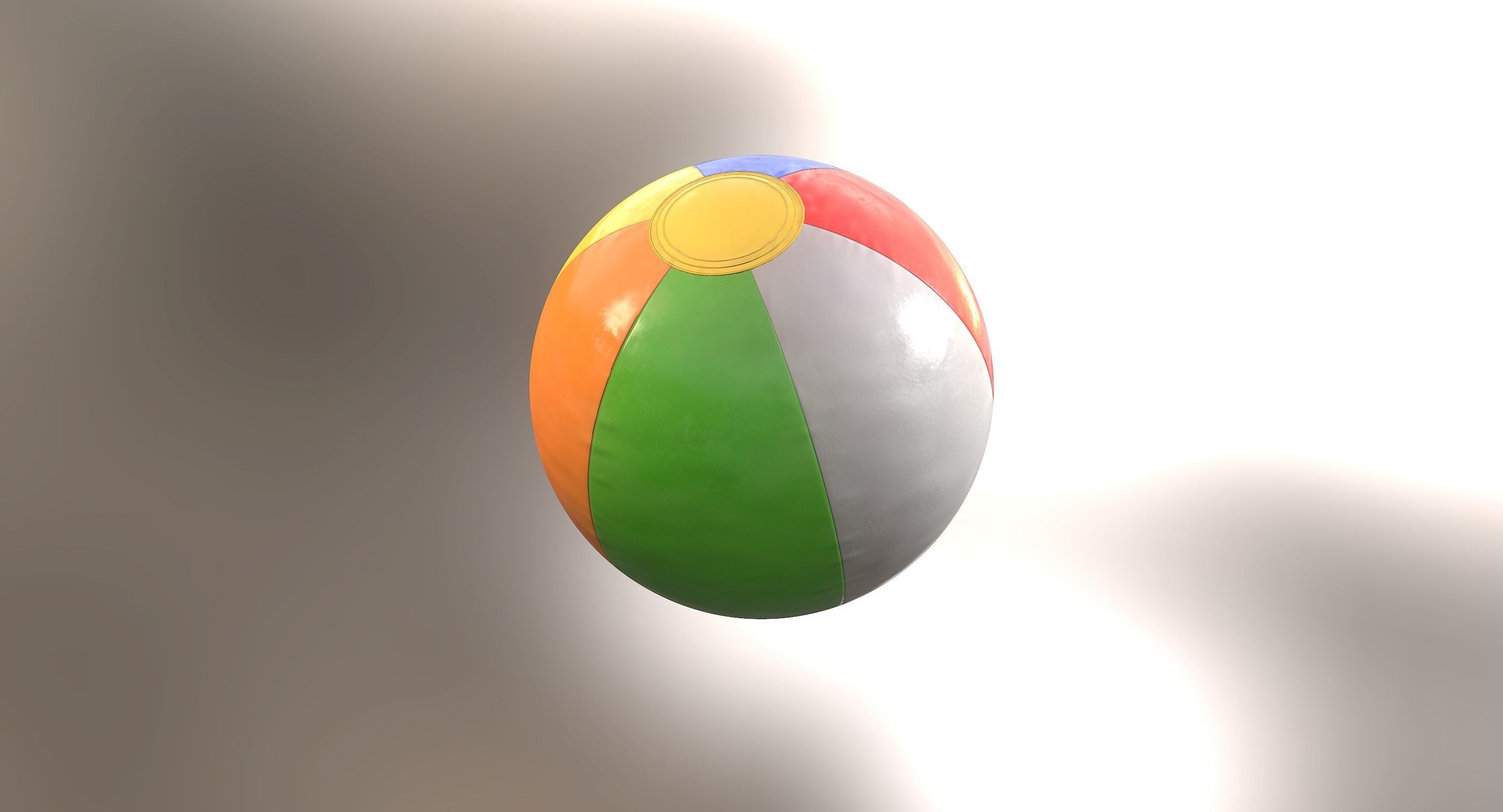 Beach Ball Low-poly 3D model_3