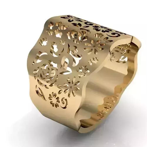 fashion  ring with flowers