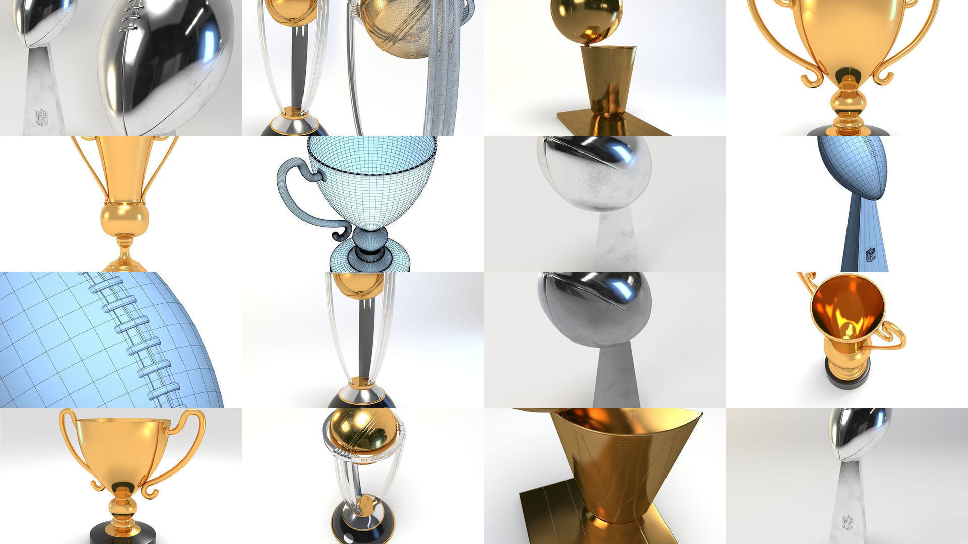 Sport CUPS pack 3D Model Collection CGTrader
