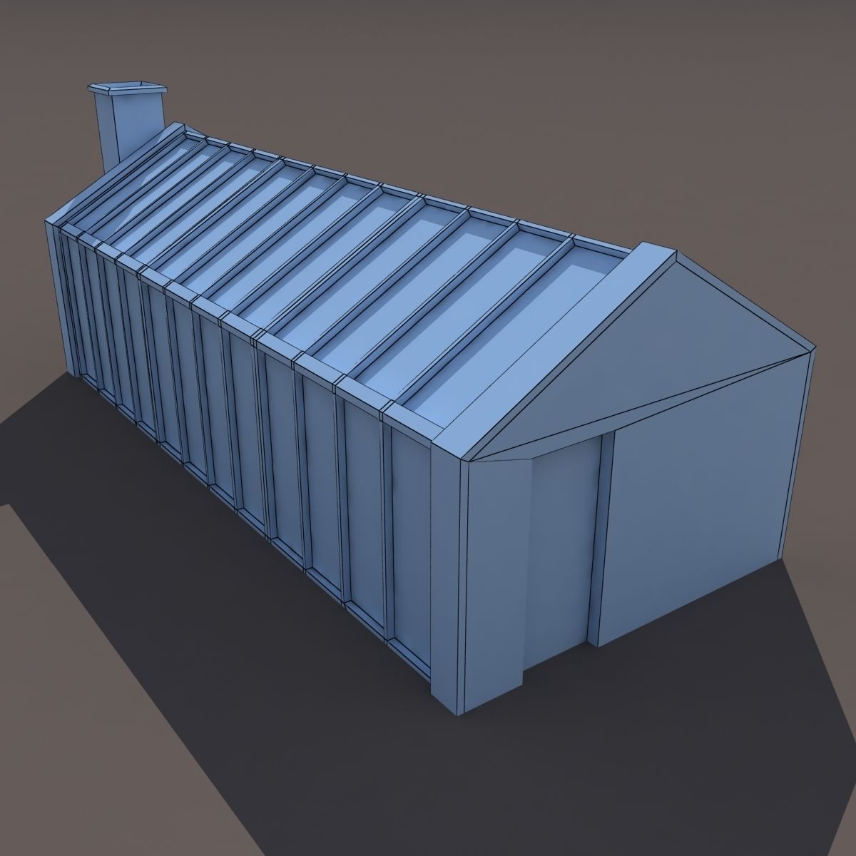 Greenhouse Old Low Poly 3d Model Low-poly 3D model_6