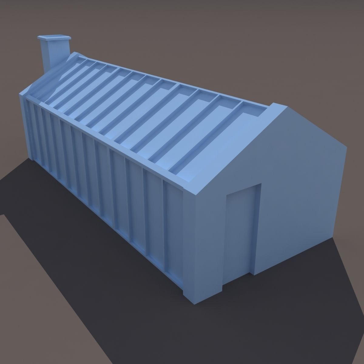 Greenhouse Old Low Poly 3d Model Low-poly 3D model_5