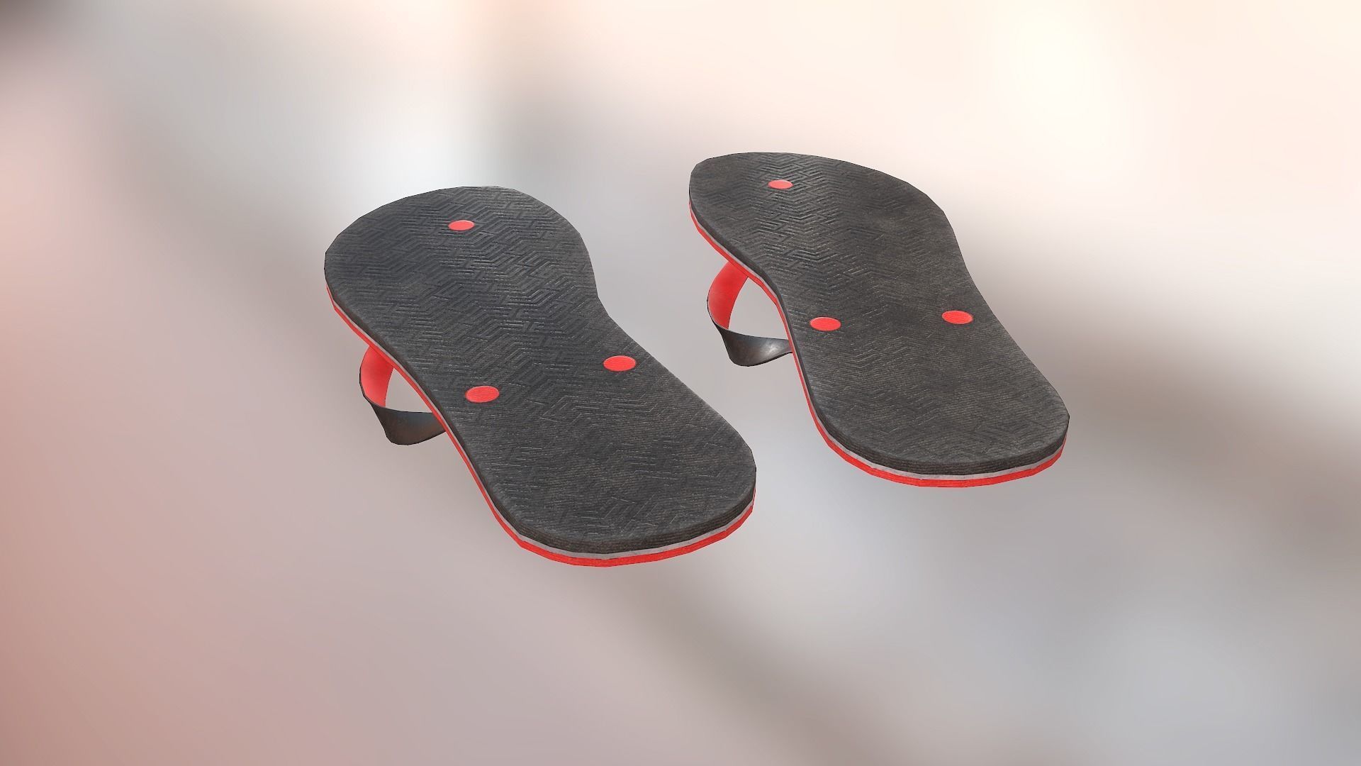 Flip-Flop pair of flip flops Low-poly 3D model_3