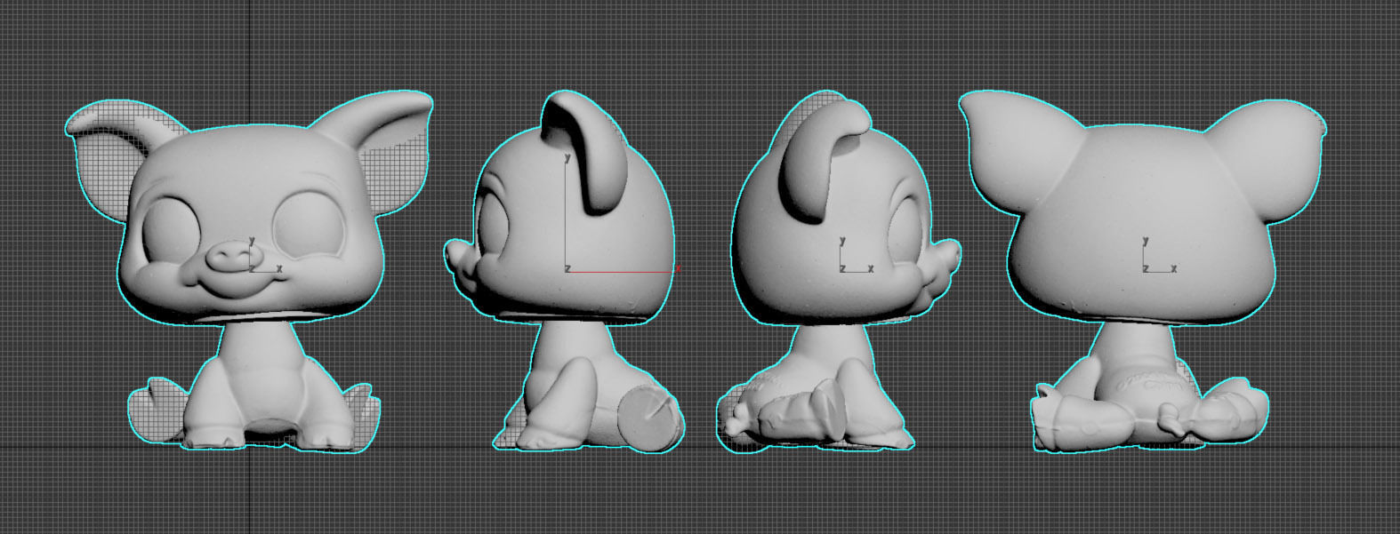 piggy pig 3D print model_5