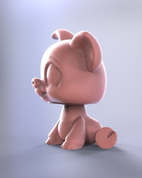 piggy pig 3D print model_4