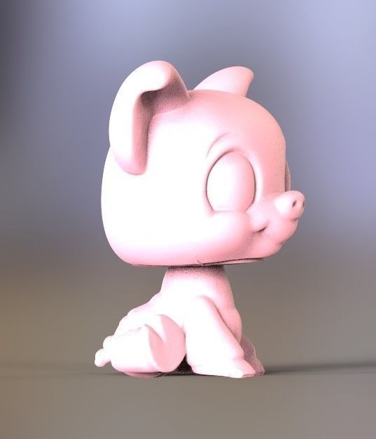 piggy pig 3D print model_3