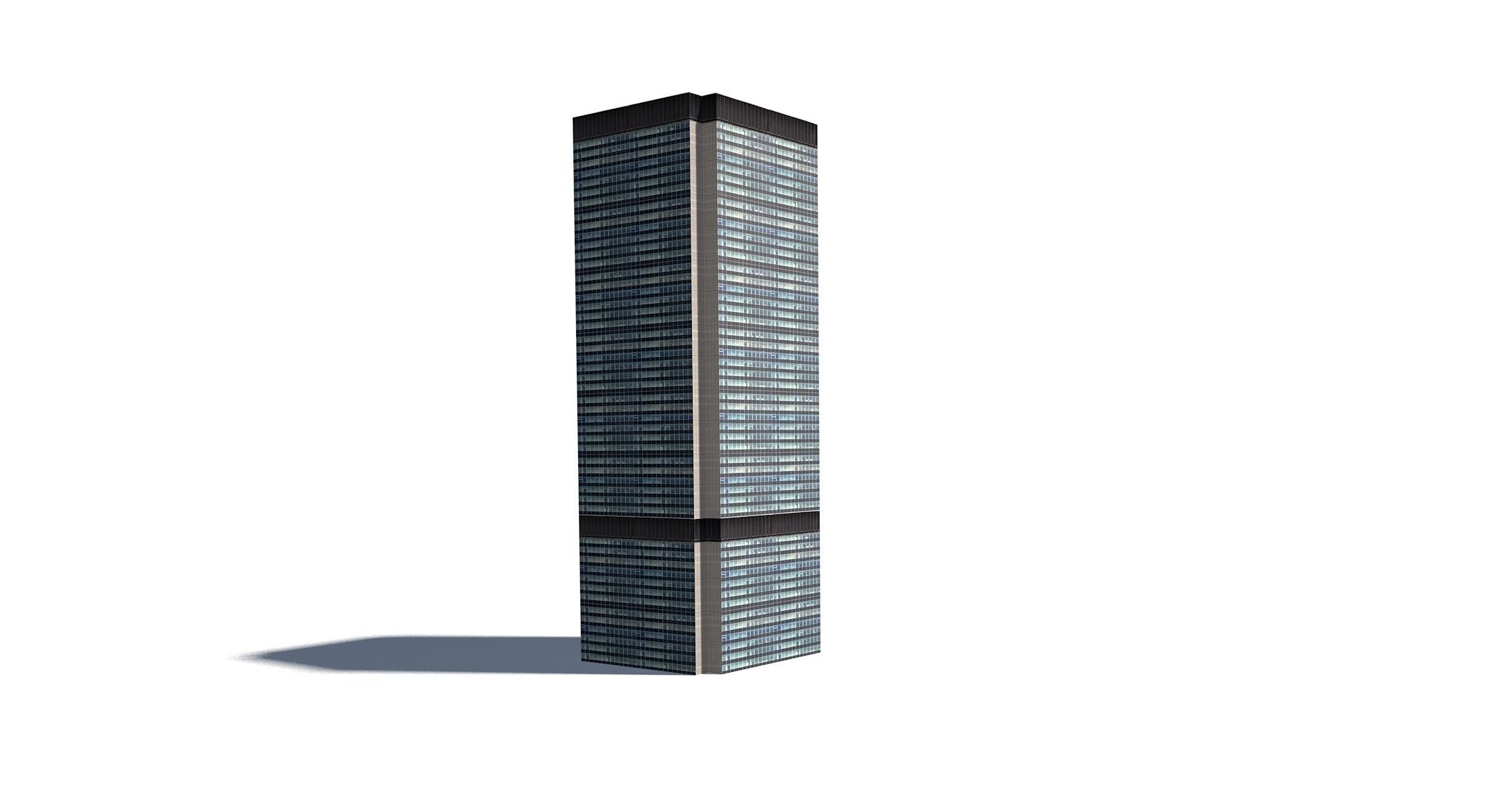High Rise Buildings Low-poly 3D model_8