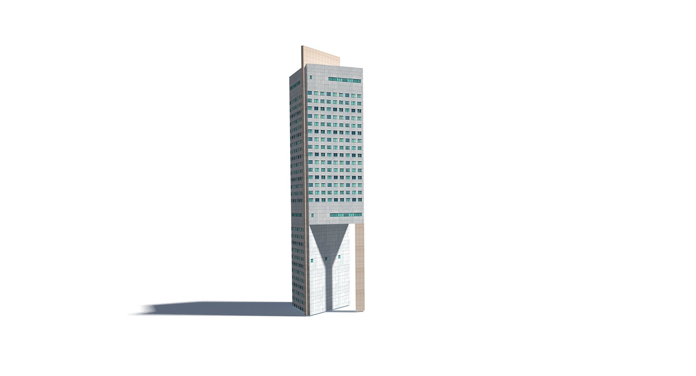 High Rise Buildings Low-poly 3D model_10