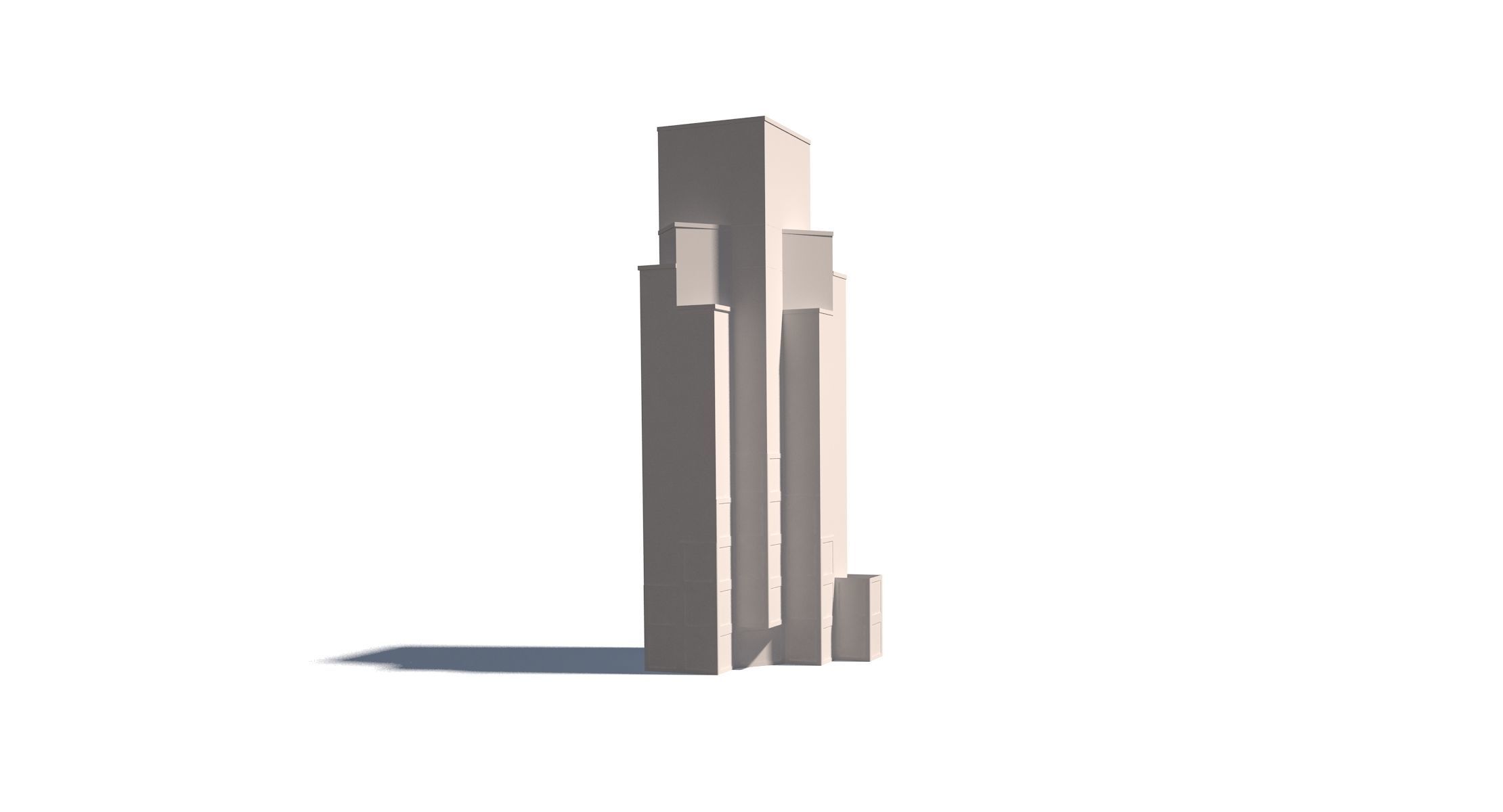 High Rise Buildings Low-poly 3D model_3