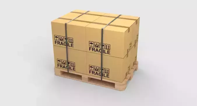Pallet Boxes 3D model