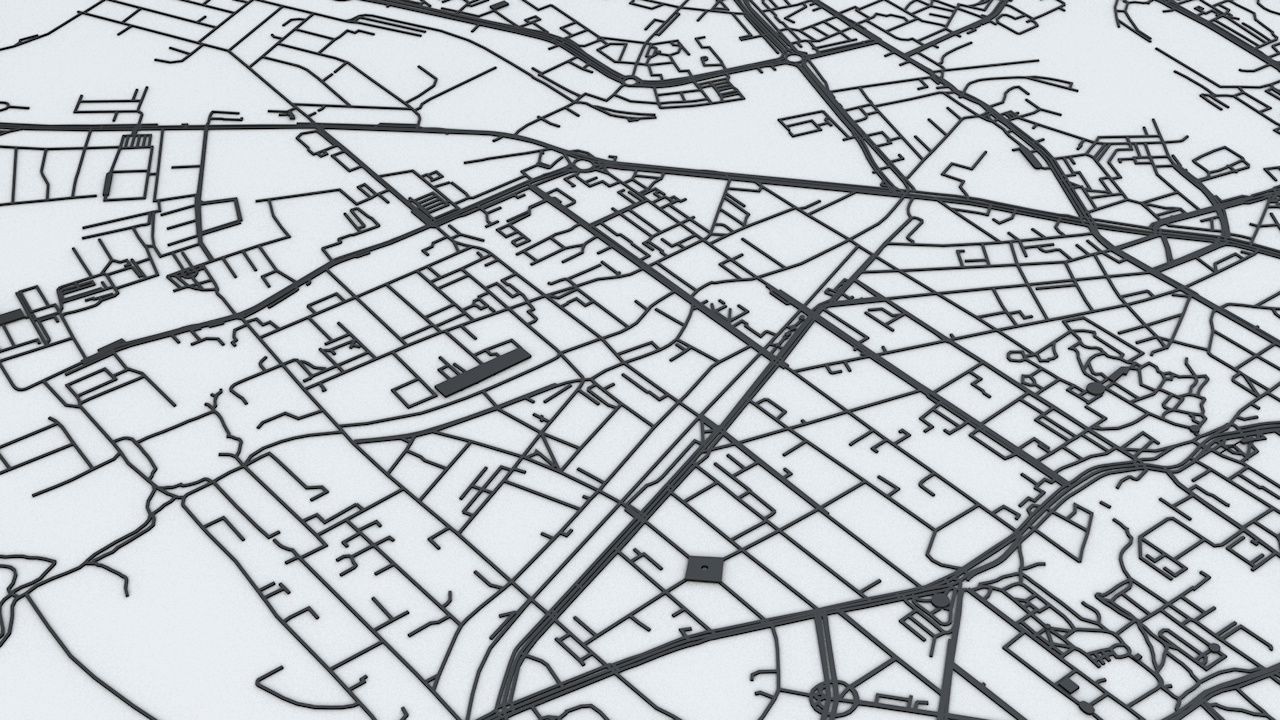 Kaliningrad Road Network and Streets 3D model_8
