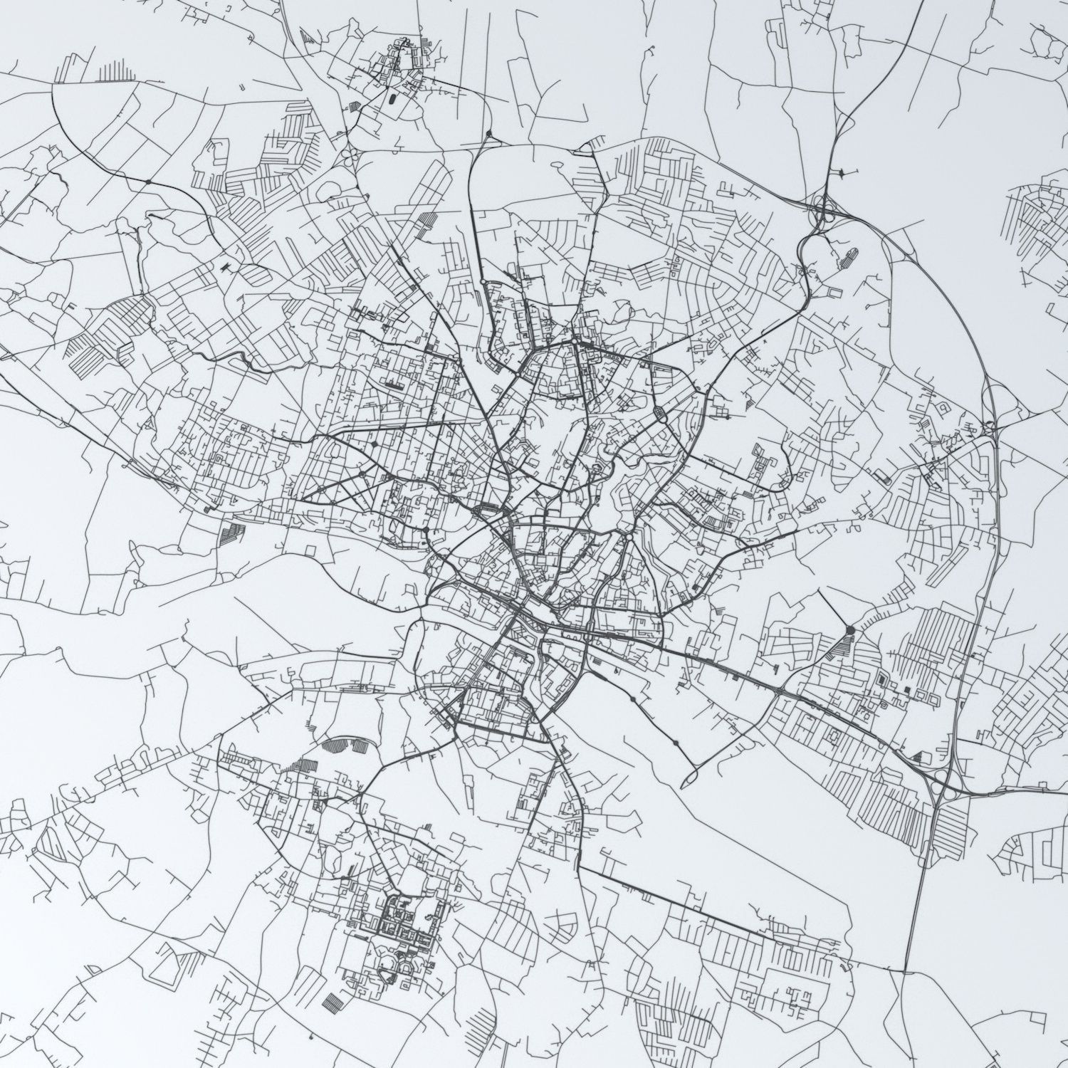 Kaliningrad Road Network and Streets 3D model_2