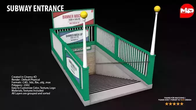 Subway Entrance - Street Props