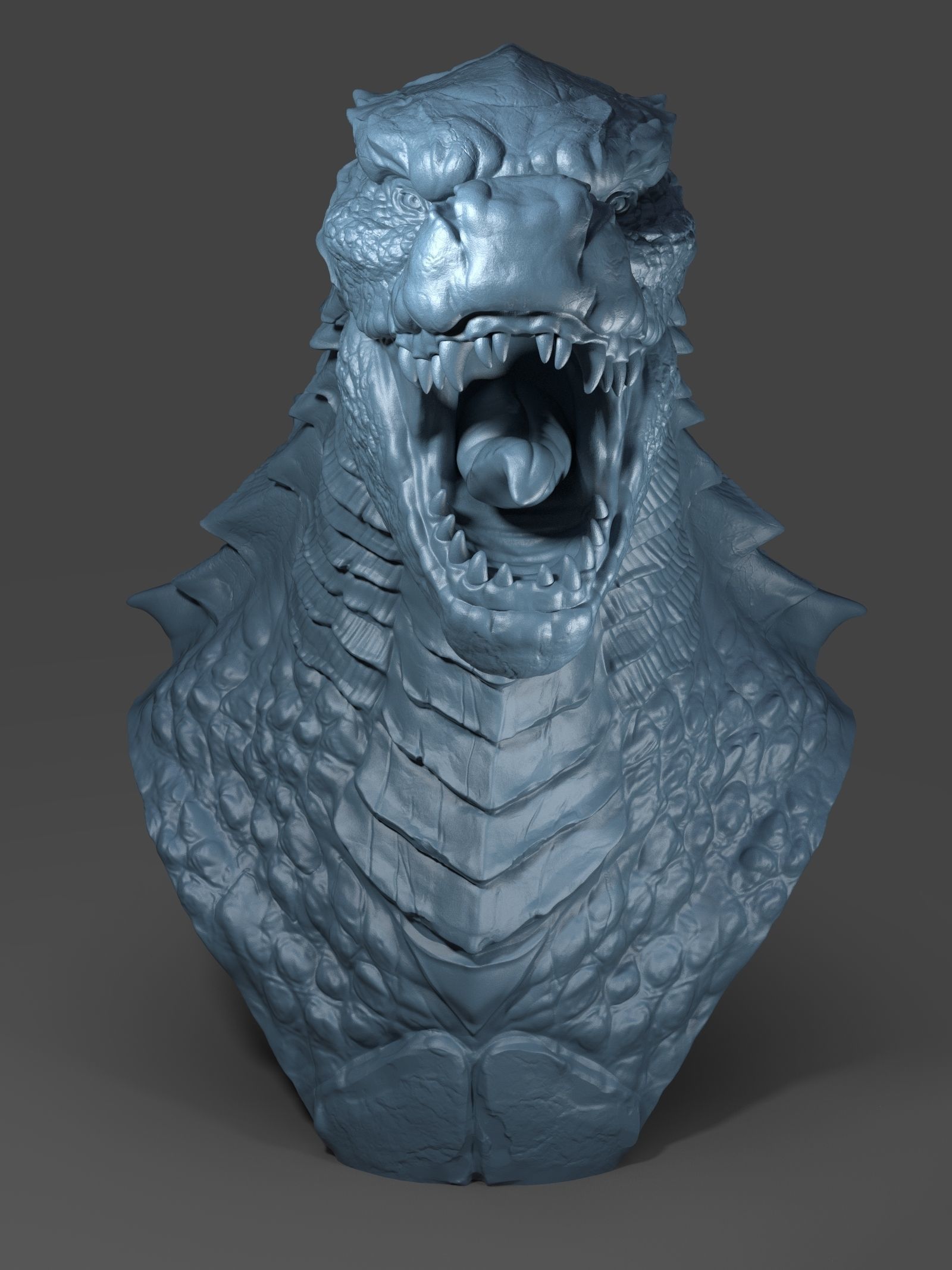 Godzilar Head 3D print model_3
