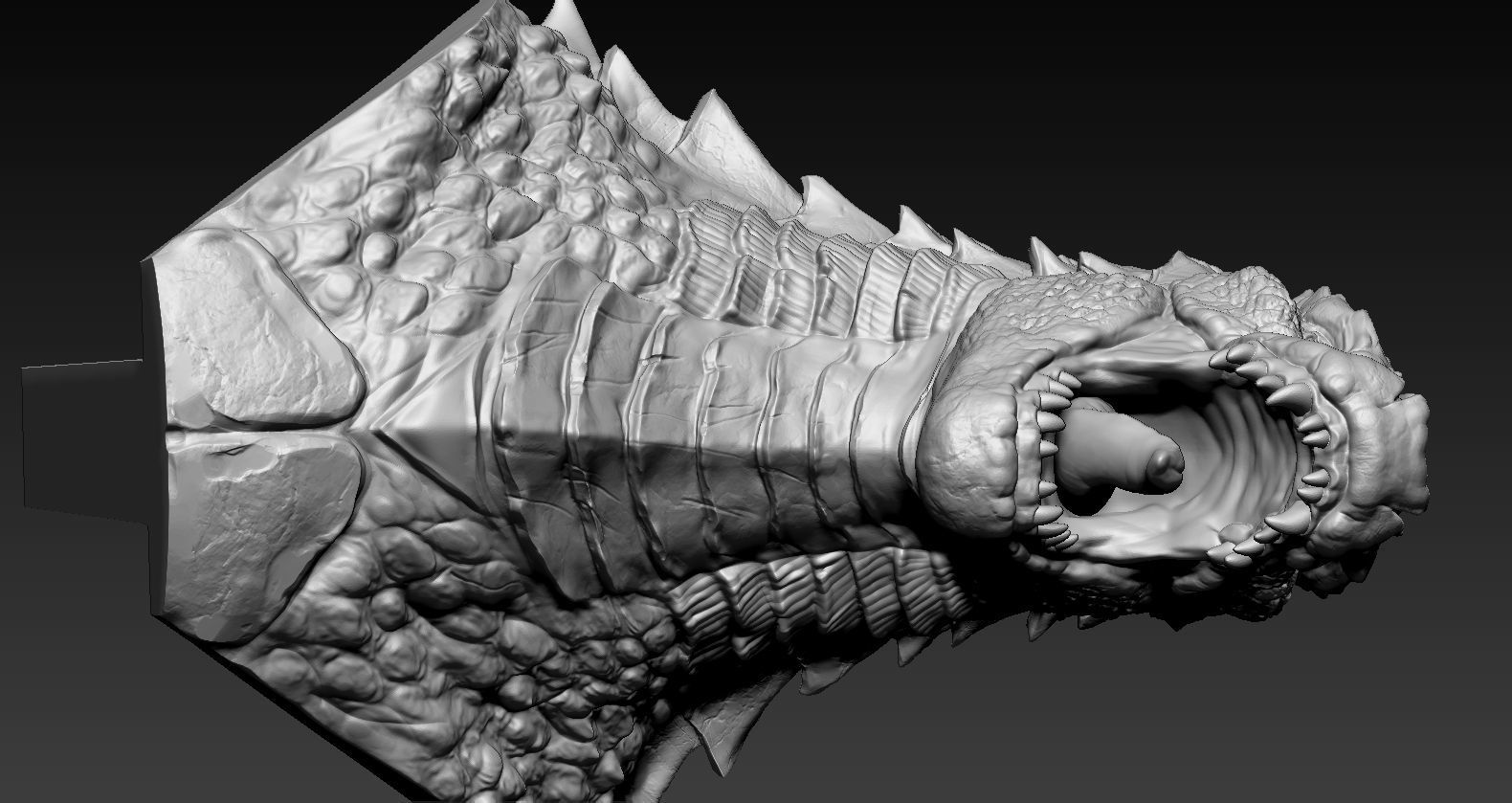 Godzilar Head 3D print model_13