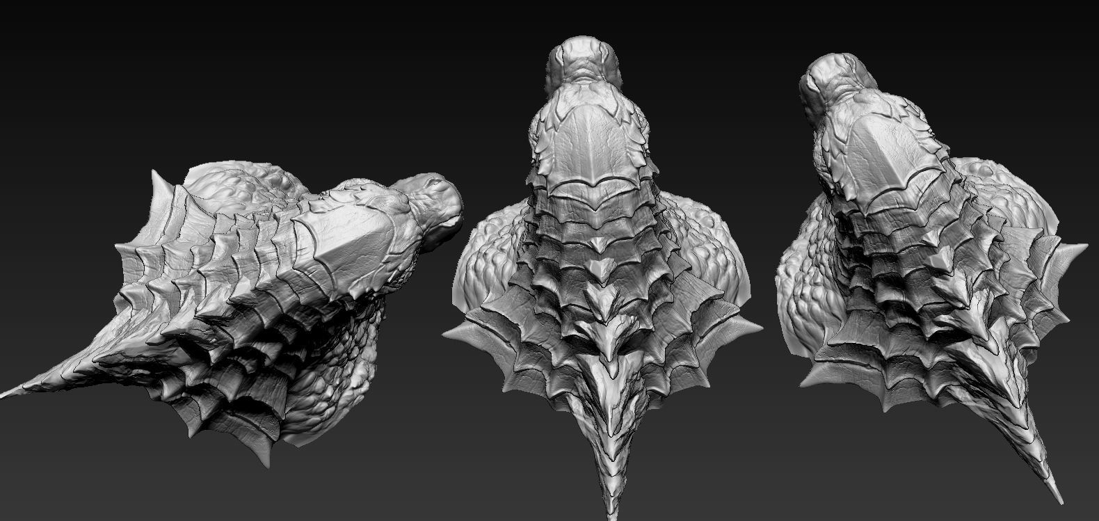 Godzilar Head 3D print model_8