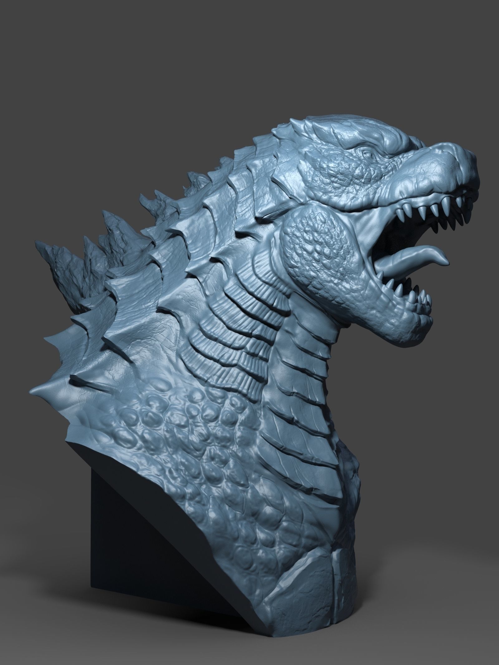 Godzilar Head 3D print model_4