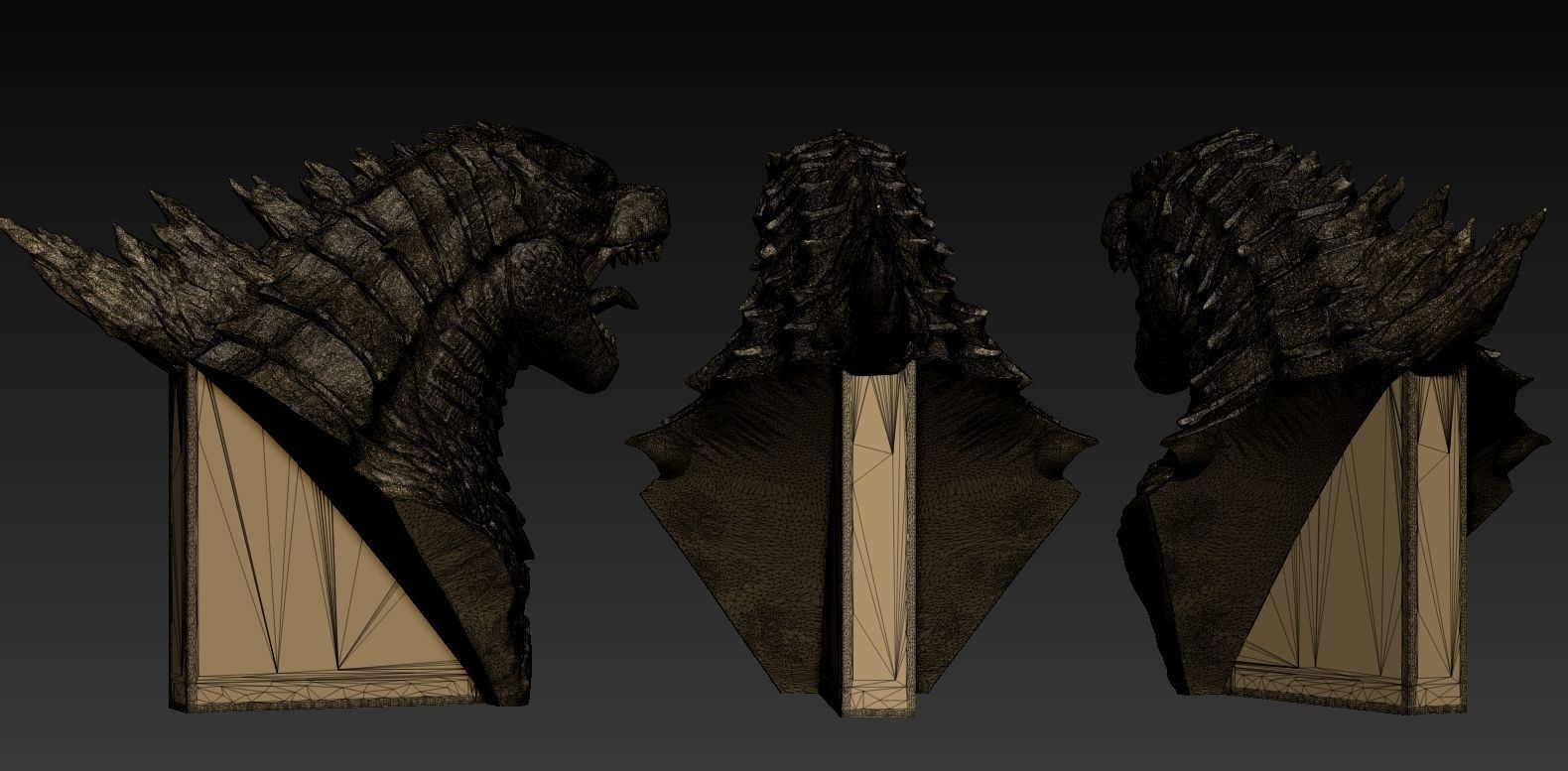 Godzilar Head 3D print model_15