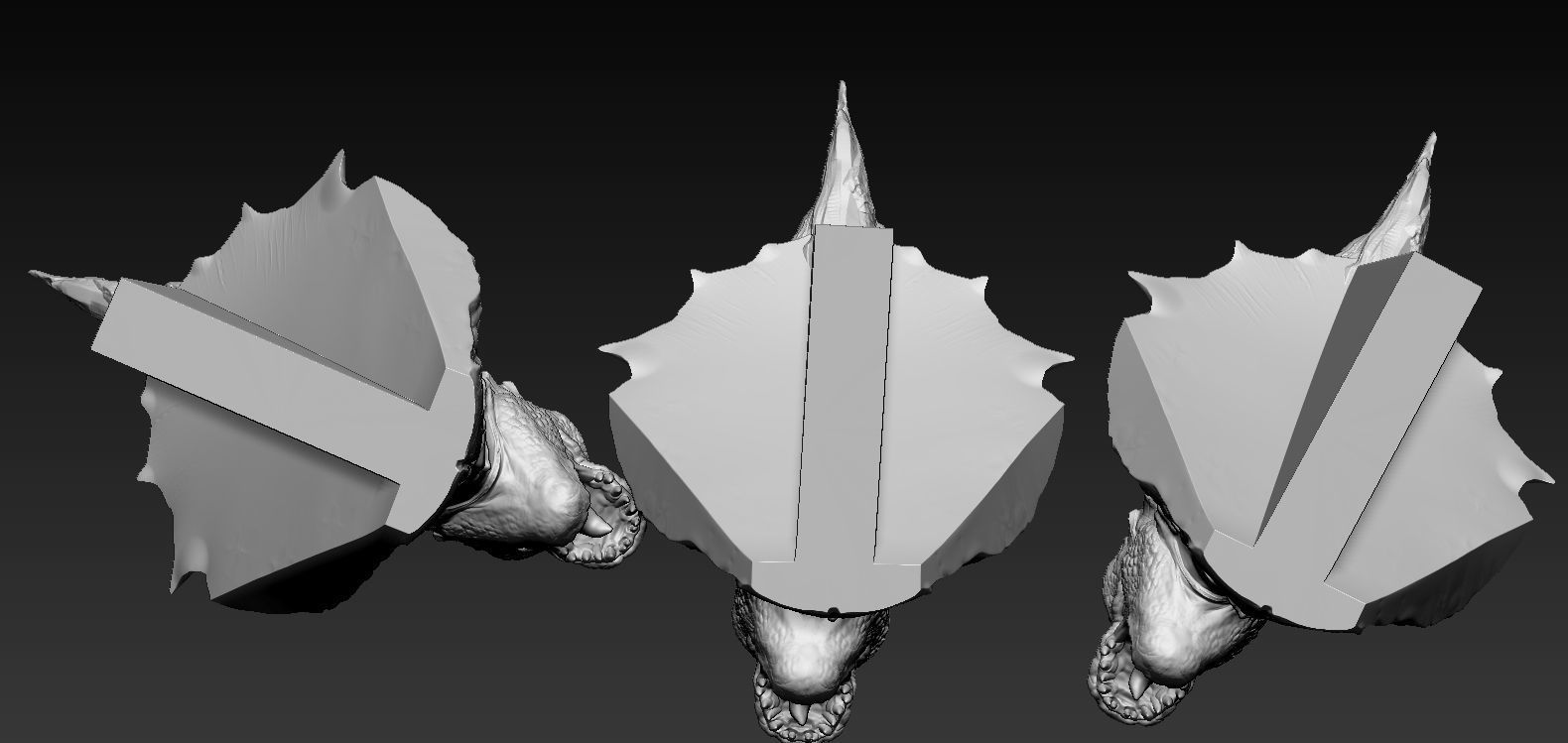 Godzilar Head 3D print model_9