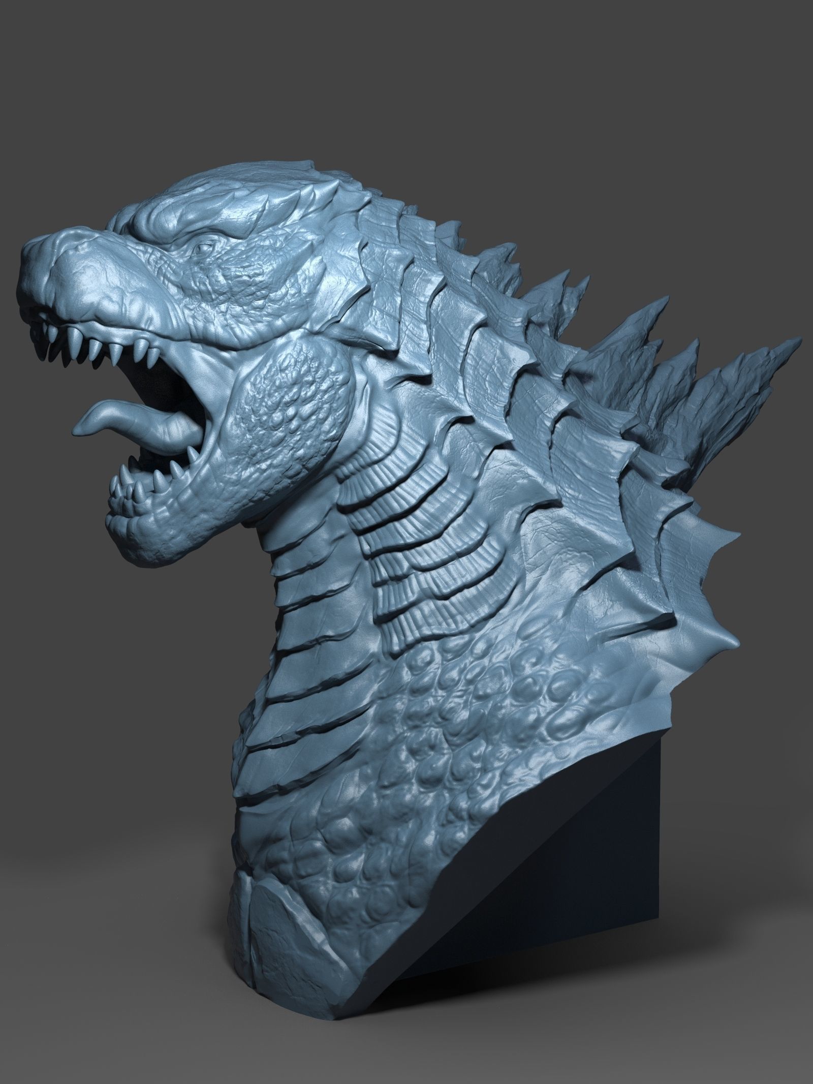 Godzilar Head 3D print model_2