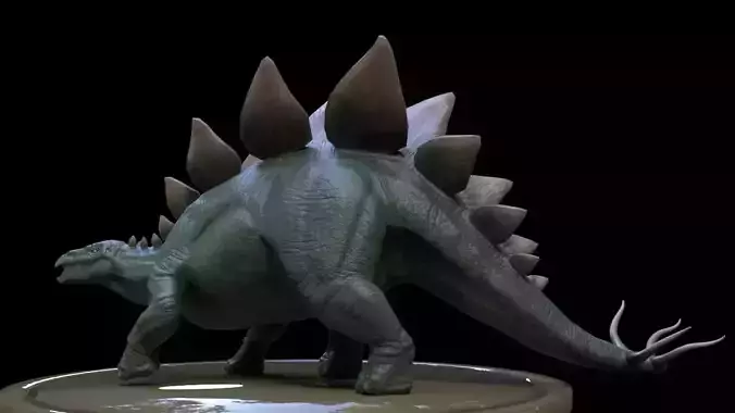 3D Stego dinosaur Low-poly 3D model