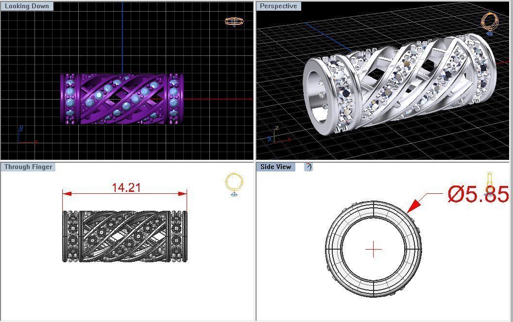 Pendant Celin 3D print model_3