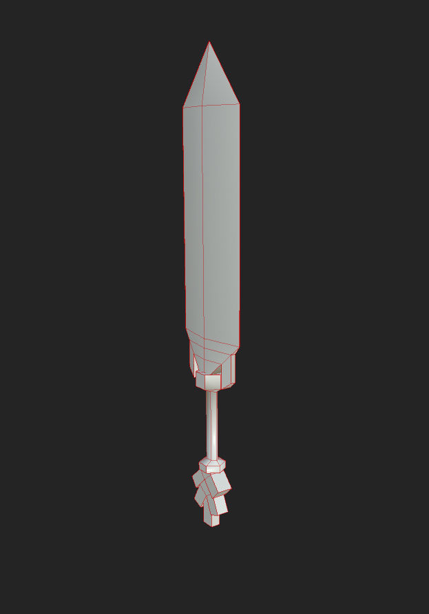 Sakarath - 3D low poly fantasy hand painted sword Low-poly 3D model_4